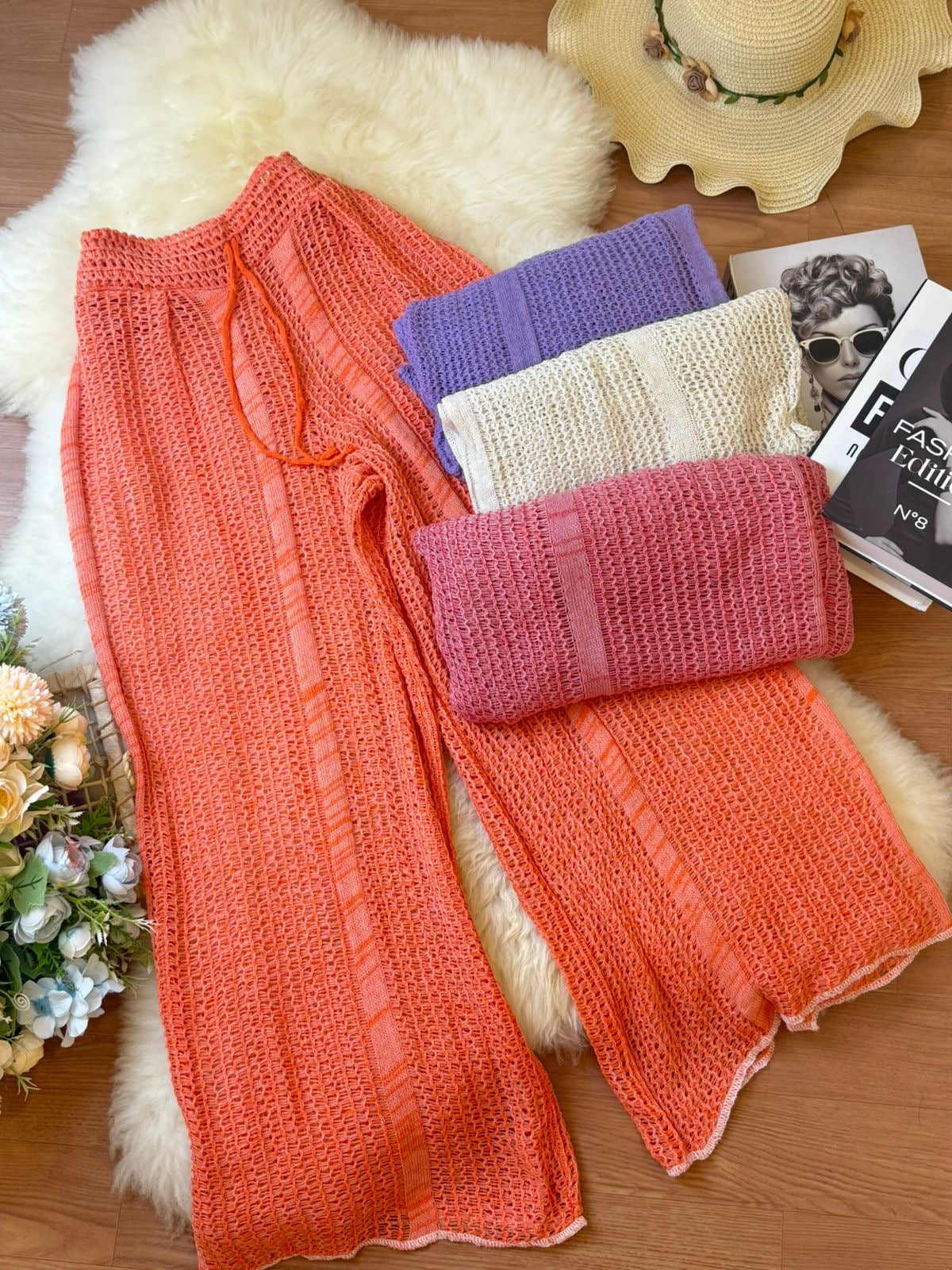 PANTALON DE PLAGE EN TRICOT