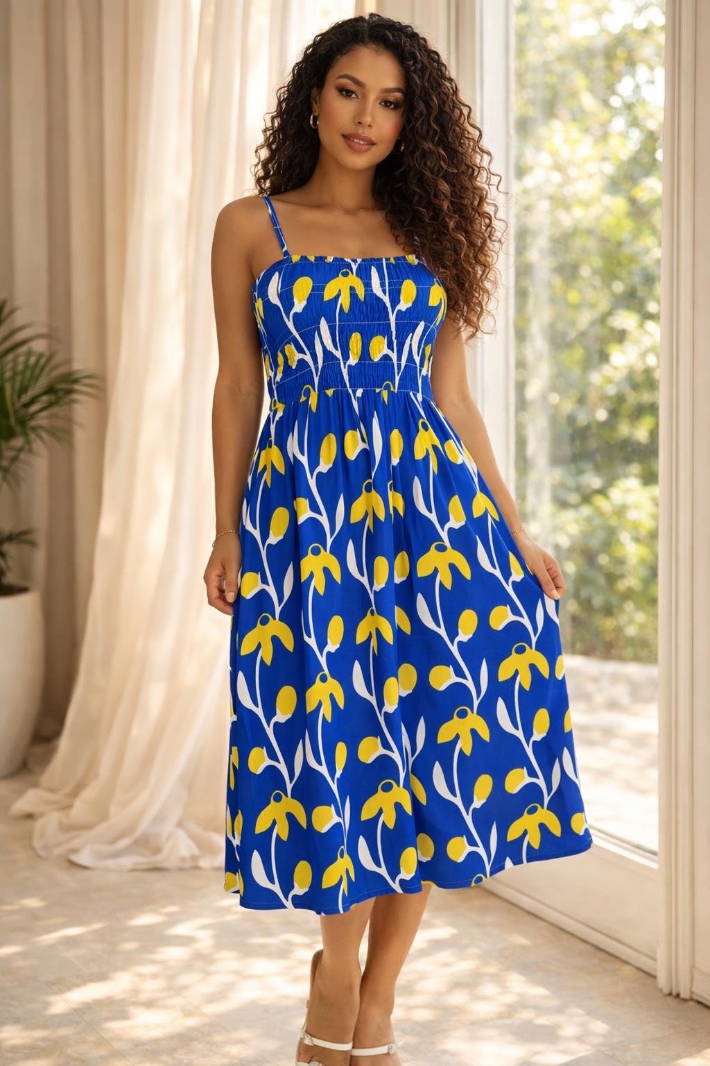 ROBE FLUIDE MI-LONGUE