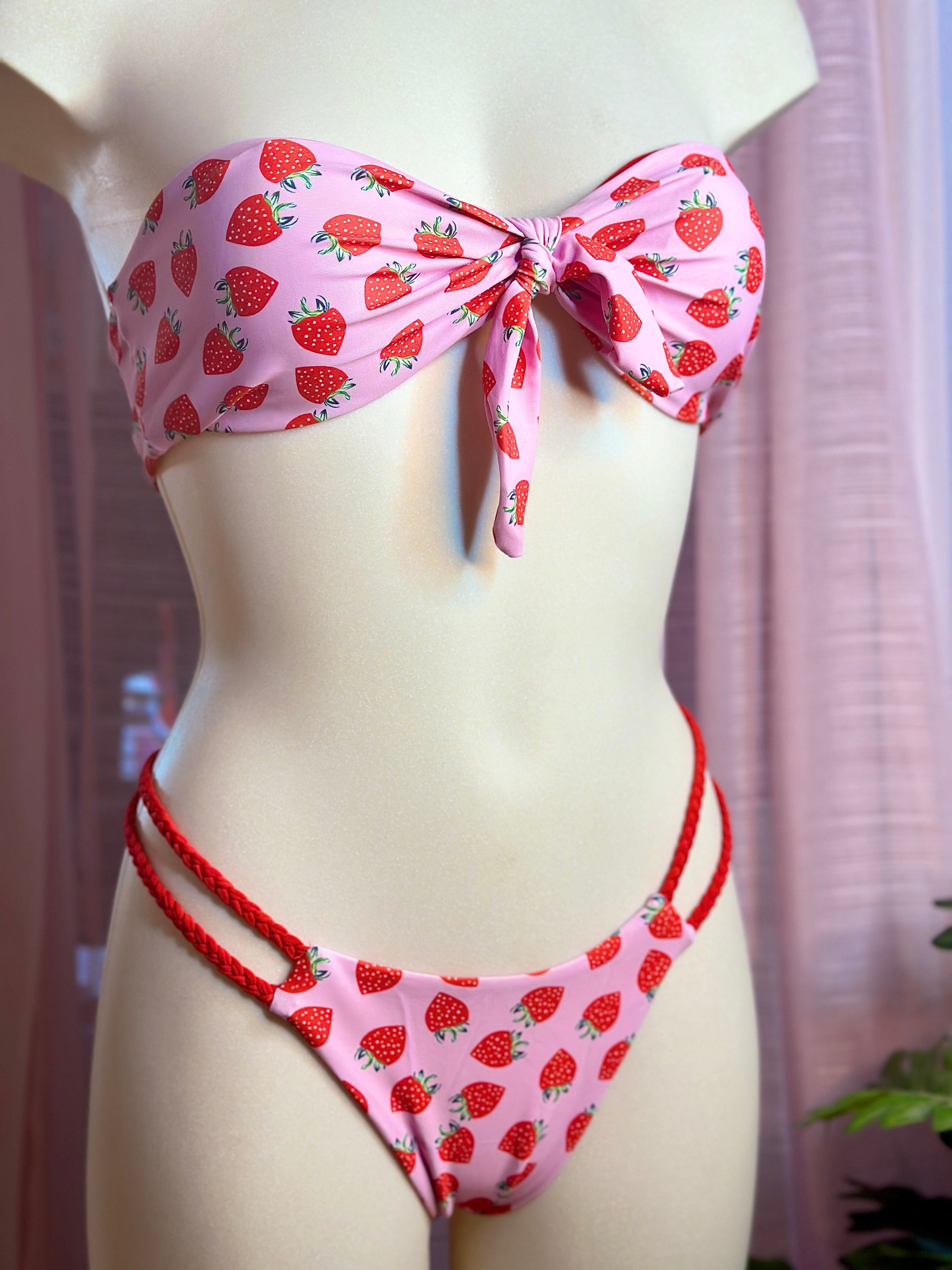 DEUX PIECES IMPRIMÉ FRAISE