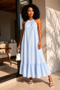 ROBE FLUIDE AJUSTABLE AU COU