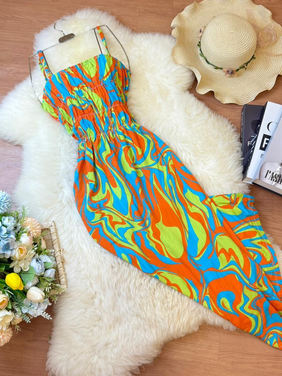 ROBE FLUIDE MI-LONGUE