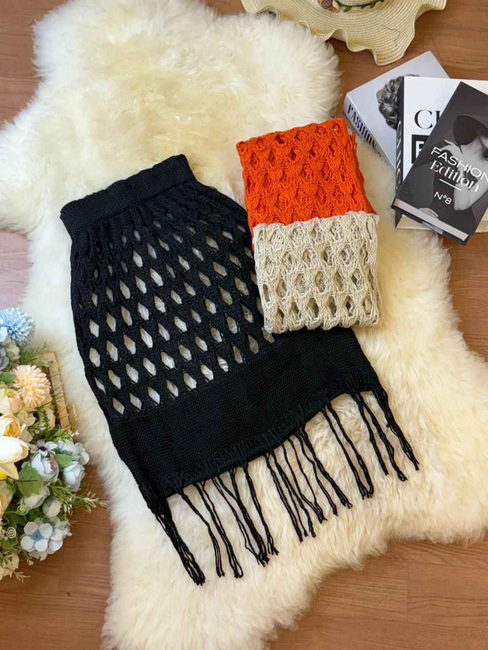 JUPE DE PLAGE EN TRICOT