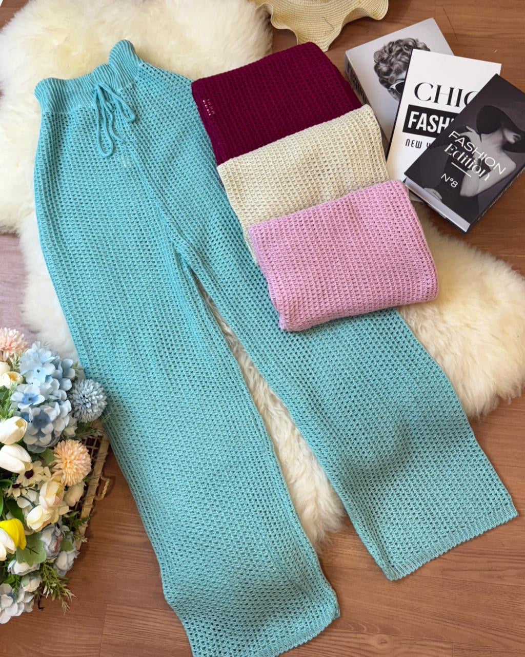 PANTALON DE PLAGE EN TRICOT